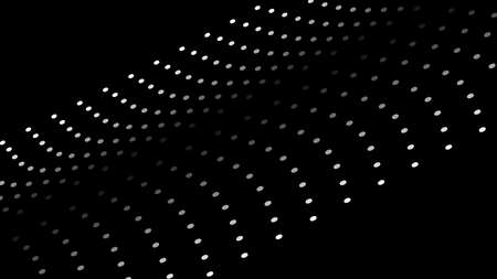 Dinamic wave of dots. Abstract background. 3D futuristic illustration.のイラスト素材