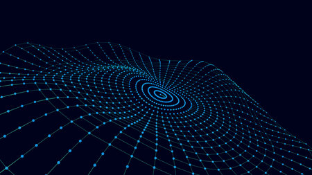 3d technology. Futuristic illustration. Visualization of big data.