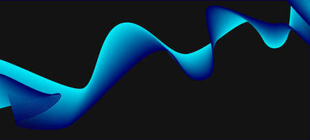 Smooth, bright lines in space. New abstract background. 3dのイラスト素材