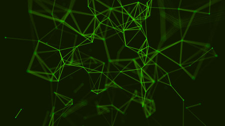 Abstract graphic design. Network connection background. 3d renderingの写真素材