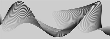 Smooth, bright lines in space. New abstract background 3dのイラスト素材