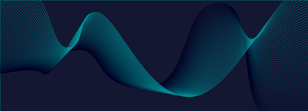 Smooth, bright lines in space. New abstract background 3dのイラスト素材