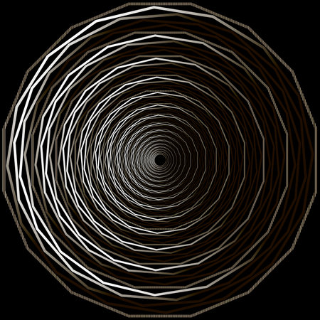 Wireframe, twisted tunnel. Abstract background swirling line. Vector illustration.の写真素材