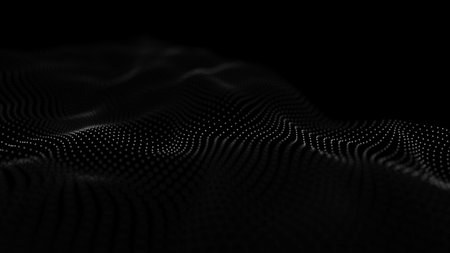 Futuristic digital background. Abstract dynamic wave. Big data. 3Dの写真素材