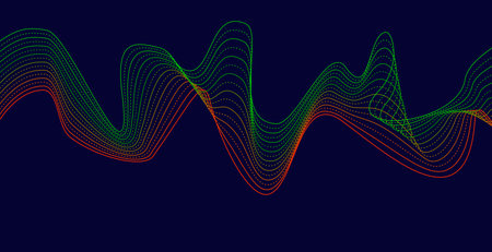 Smooth, bright lines in space. New abstract background. 3d