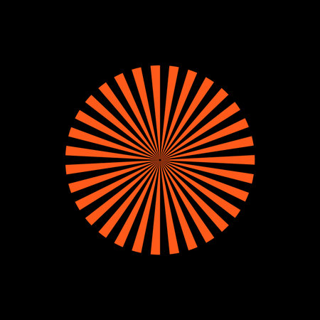 Optical illusion tunnel. Black and white op-art tunnel.