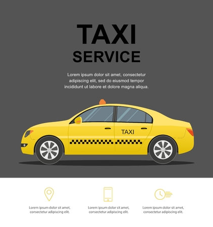 Taxi service conceptのイラスト素材
