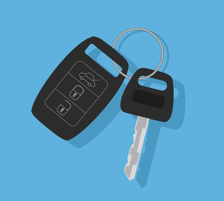 Car key with remote control. Vector illustrationのイラスト素材