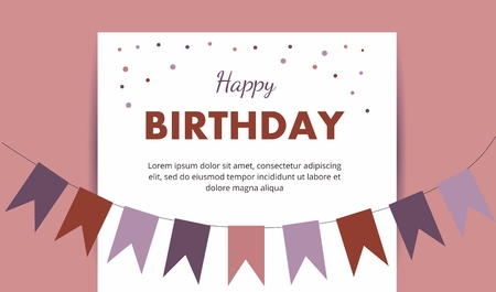 Happy birthday card Birthday Party Elementsのイラスト素材