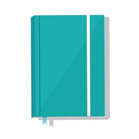 Blue note book isolated on white background. Vector Illustrationのイラスト素材
