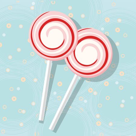 Two colorful lollipops.のイラスト素材