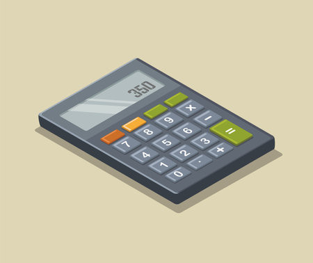 Calculator. Digital keypad. Isometric vector illustration. 3Dのイラスト素材