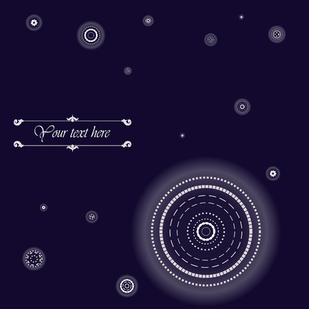 illustration, abstract  night bright stars isolated on a dark background.のイラスト素材