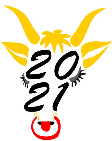 Chinese new year 2021 year of the oxの写真素材