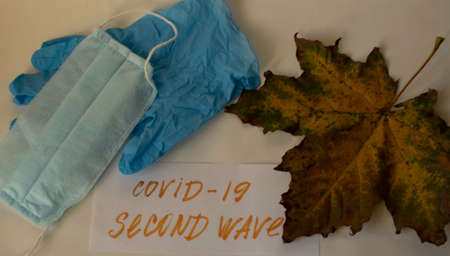 The second wave of the coronavirus in the fall and winter.の写真素材