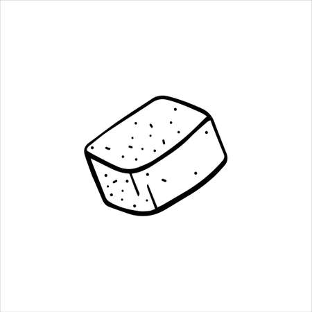 Isolated sweet marmalade on a white background in doodle technique for any kind of design. Vector illustrationのイラスト素材