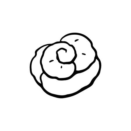 Hand drawn isolated cake element on white background for decorative designのイラスト素材