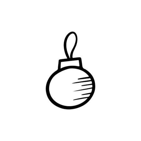 Simple new year ball element for decorative design. Vector illustrationのイラスト素材