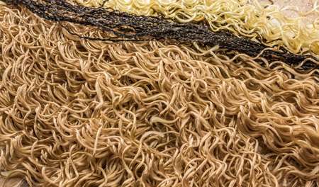 background from kanekalon material for building African braidsの写真素材