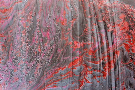 traditional Turkish Ebru technique. painting on water, followed by paper prints