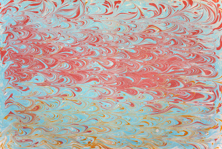 traditional Turkish Ebru technique. painting on water, followed by paper printsの写真素材