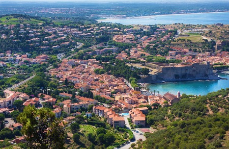 View Of Collioure, Languedoc-Roussillon, France, french catalan coastの写真素材
