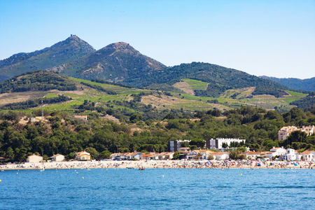 Argeles-sur-Mer in Pyrenees-Orientales department, Languedoc-Roussillon region, in southern Franceの写真素材