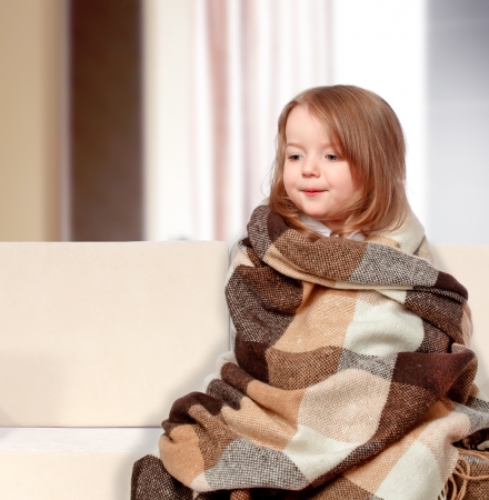 portrait of a little girl dressed in a veilの写真素材