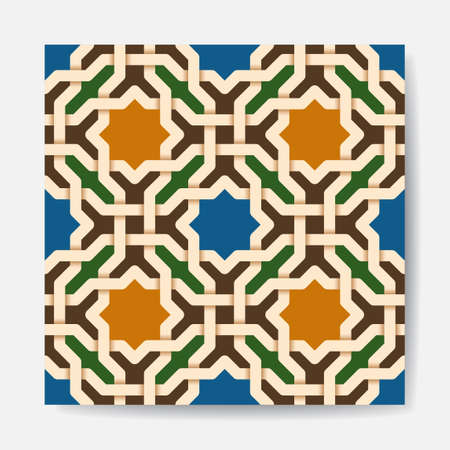 ancient Arabian seamless pattern. pattern generated in computer.のイラスト素材