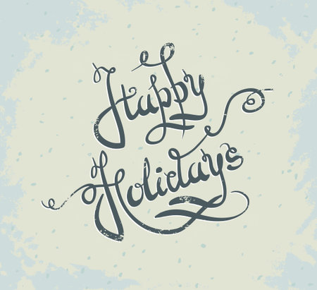 Happy holidays Lettering - Vector Illustrationのイラスト素材