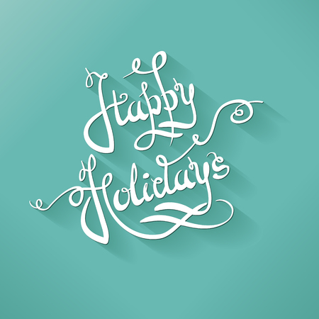 Happy holiday letteringのイラスト素材