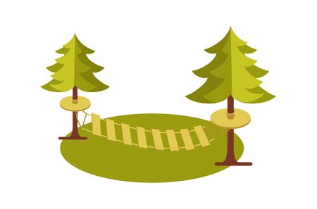 Rope park, climbing center icon. Vector illustrationのイラスト素材