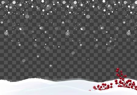 Beautiful winter snowy background. Happy new year winter frame. Vector illustrationのイラスト素材