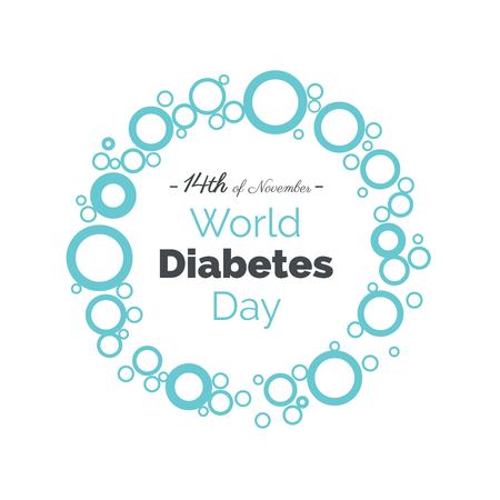 14th of November world diabetes day awareness poster. Vector illustrationのイラスト素材