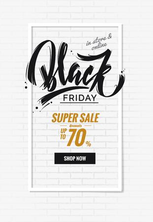 Black friday sale poster. Vector illustration.のイラスト素材