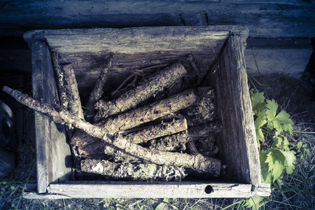 Inventories of firewoodの写真素材