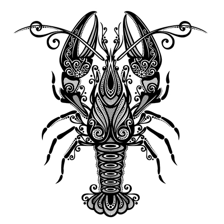 Lobster Patterned designのイラスト素材