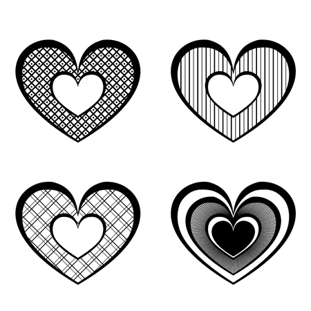 Vector Deco Floral Heart  Design elementのイラスト素材