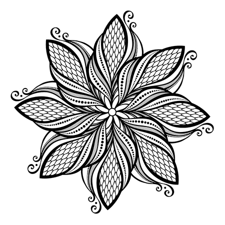 Beautiful Deco Abstract Circle  Vector , Mandalaのイラスト素材