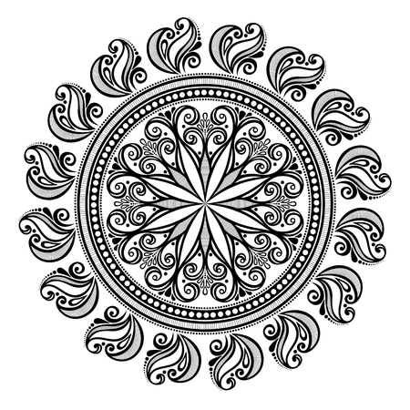 Beautiful Deco Abstract Circle  Vector , Mandalaのイラスト素材