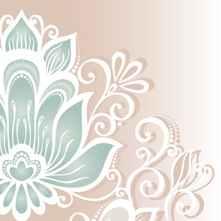 Vector Colored Floral Layout  Greeting Card, Patterned designのイラスト素材
