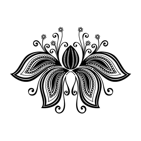 Beautiful Decorative Flower  Vector , Patterned designのイラスト素材