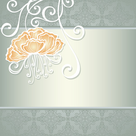 Vector Colored Floral Background  Hand Drawn Texture with Flowersのイラスト素材