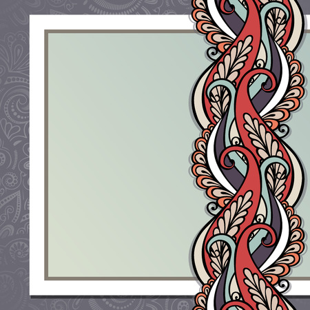 Vector Colored Ornate Backgrounds  Hand Drawn Texture with Ornamental Laceのイラスト素材
