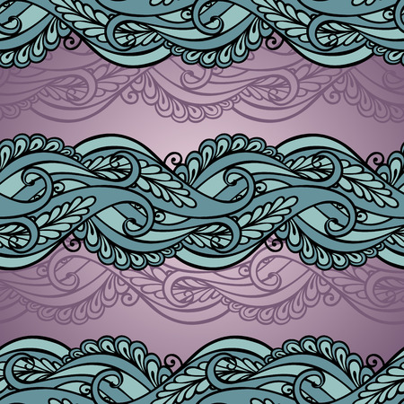 Seamless Ornate Pattern  Vector   Hand Drawn Vintage Textureのイラスト素材