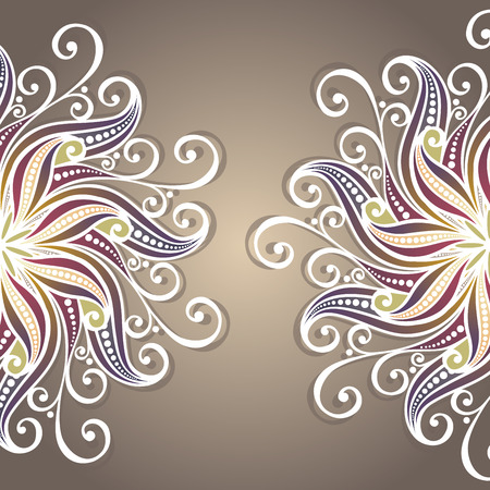 Vector Colored Ornate Backgrounds  Hand Drawn Texture with Beautiful Mandalaのイラスト素材