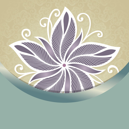 Vector Colored Floral Background  Hand Drawn Texture with Flowersのイラスト素材