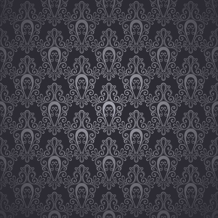 Seamless Ornate Pattern  Vector   Hand Drawn Vintage Textureのイラスト素材