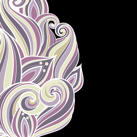 Vector Colored Floral Background. Hand Drawn Texture with Flowersのイラスト素材