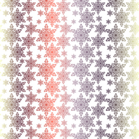Beautiful Seamless Pattern with Snowflakes (Vector)のイラスト素材